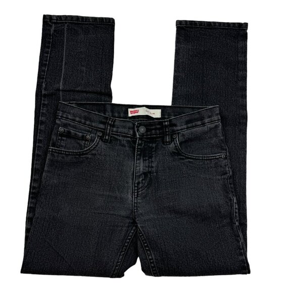 Levi's 511 Slim Distressed Black Wash Youth Size 16 Regular 28x28 - Picture 2 of 7